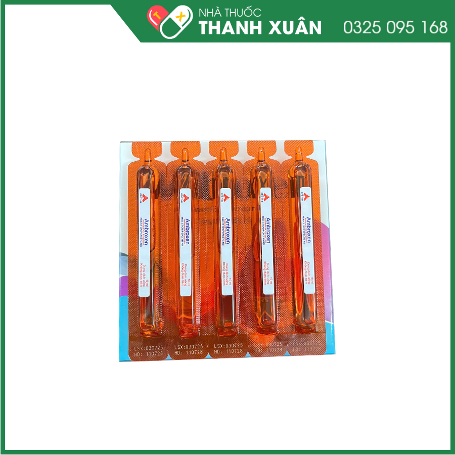 Ambroxen 30mg/10ml thuốc điều trị bệnh cấp và mạn tính ở đường hô hấp có kém tăng tiết dịch phế quản không bình thường